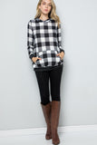 Celeste Full Size Contrast Plaid Long Sleeve Hoodie