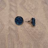 Mystic Blue Stud Earrings