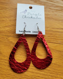 Red Teardrop Earrings